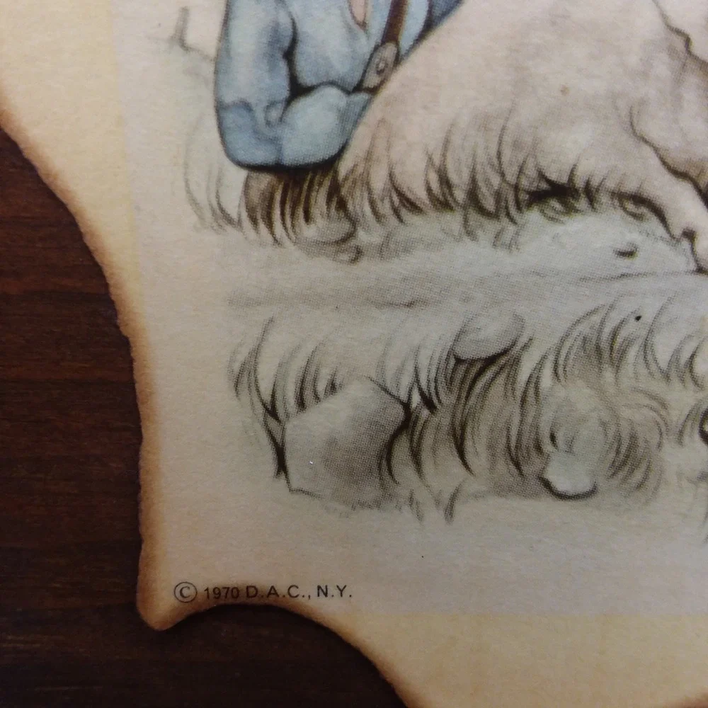 Set of 2 Vintage Anton Pieck Wall Plaque Decor Art‎ Wood Framed Old Country 10x9